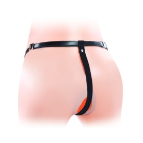 Unisex strap on sa trakama i otvorom za penis u boji kože LVTOY00047-3